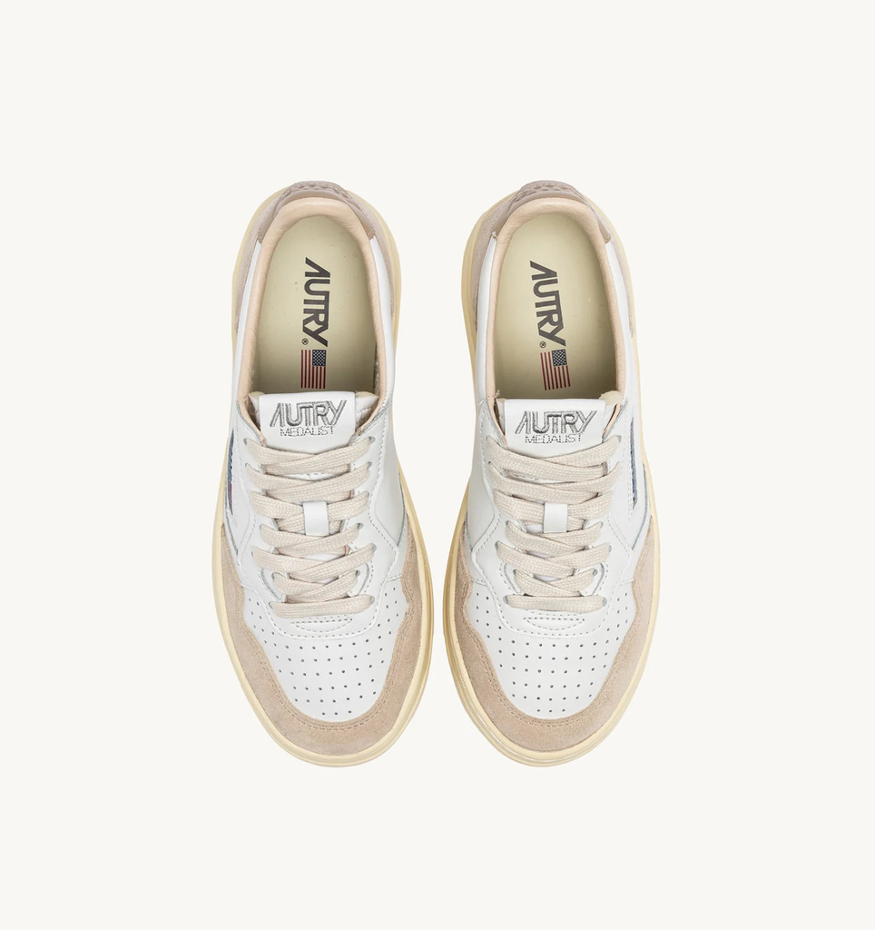 Sneaker Leather Suede  White/Pepper