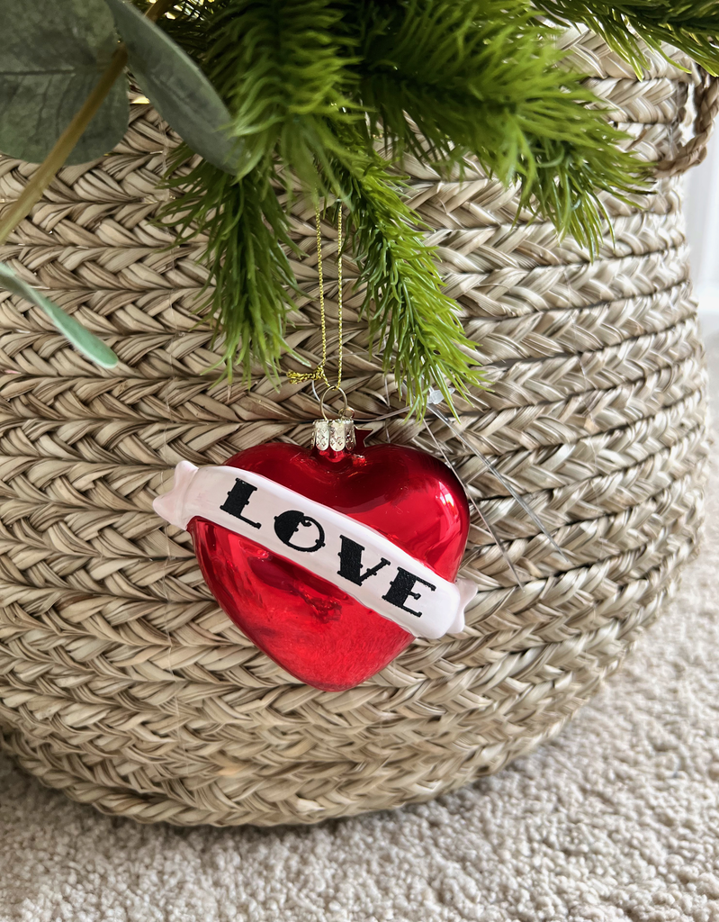 Weihnachtsanhänger LOVE in Rot