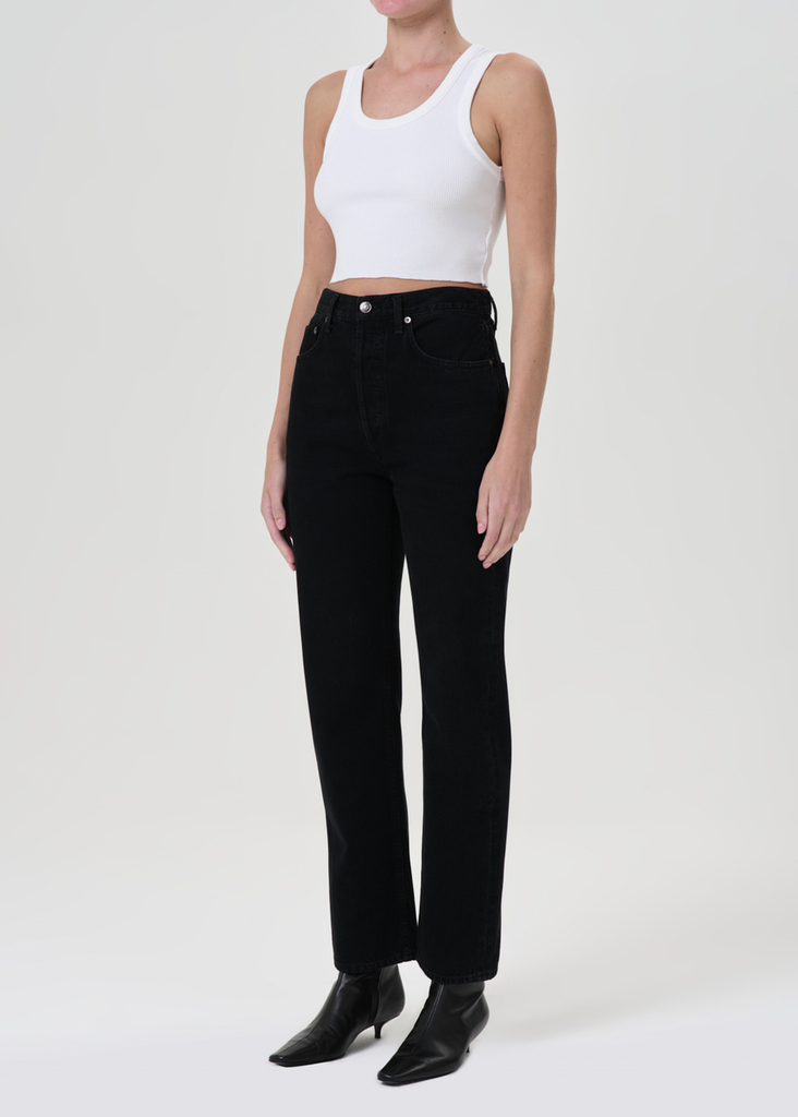 Top Cropped Poppy Tank in Weiß