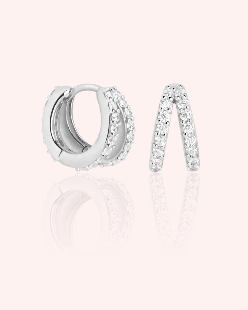Creolen Nala mit Zirkonia Silber