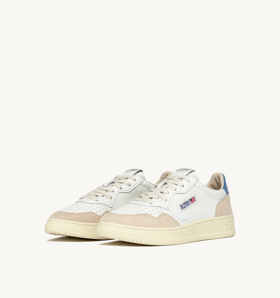 Sneaker Leather Suede White/Niagara