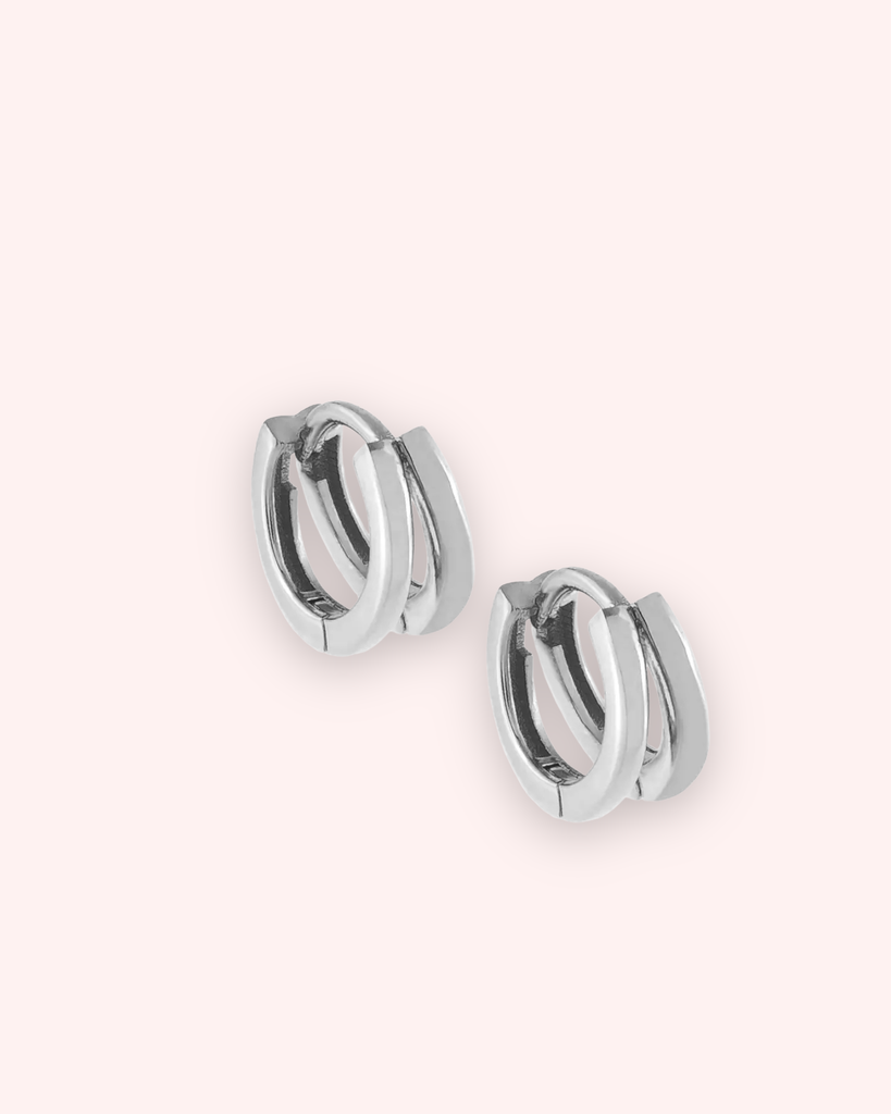 Creolen Double Basic Silber
