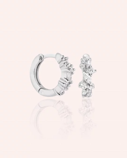 Creolen Silent mit Zirkonia in Silber