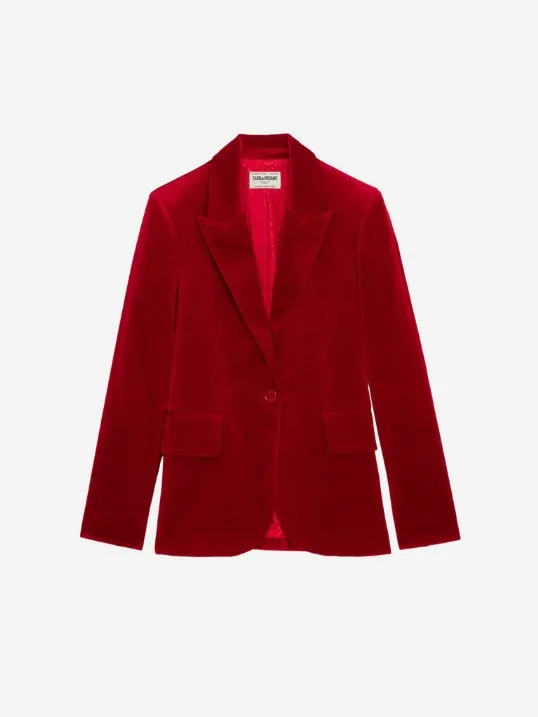 Blazer Vavy Velvet in Rot