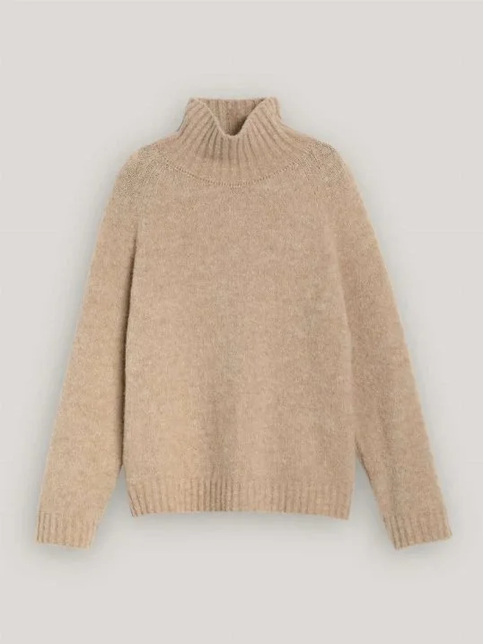Pullover Bear Turtle Knit Toffee